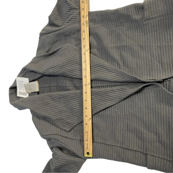 Anthropologie Dolan Left Coast Lea Ribbed Jacket Gray Size Small Cropped - Picture 9 of 9